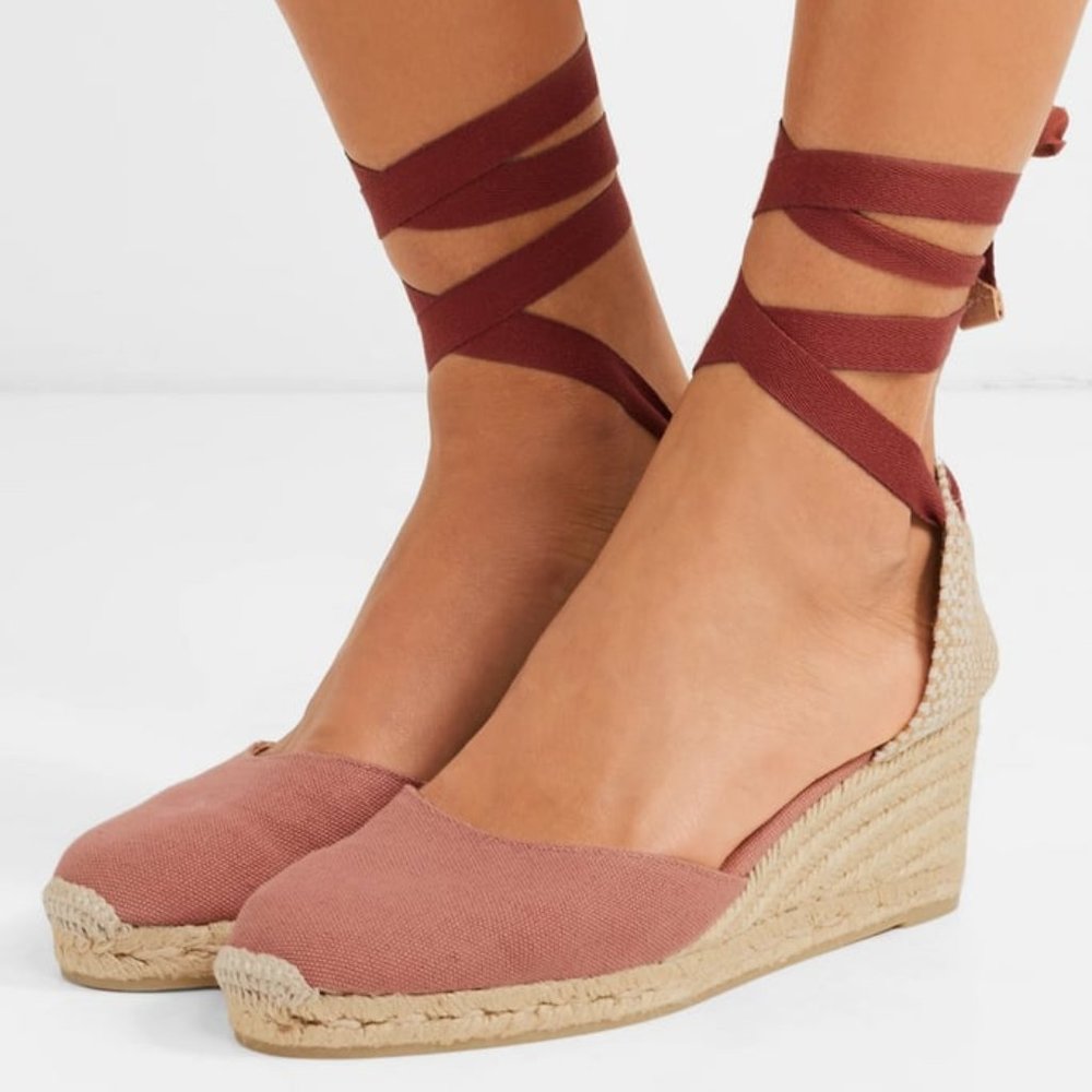 CASTAÑER Carina canvas wedge espadrilles 40